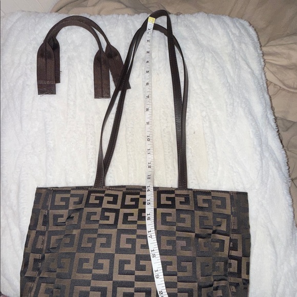 Givenchy Monogram G Tote Shoulder Bag – Brown Logo Canvas – Convertible Handles - Picture 16 of 17